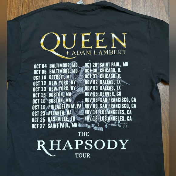 2023 Queen Concert Tee With Adam Lambert * The Rhapsody Tour * Size Medium - Picture 2 of 4